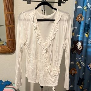 Lilly Pulitzer white long sleeve top size large